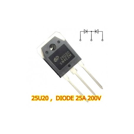 25U20 Fast Recovery Diode 200 Volts thru 600 Volts